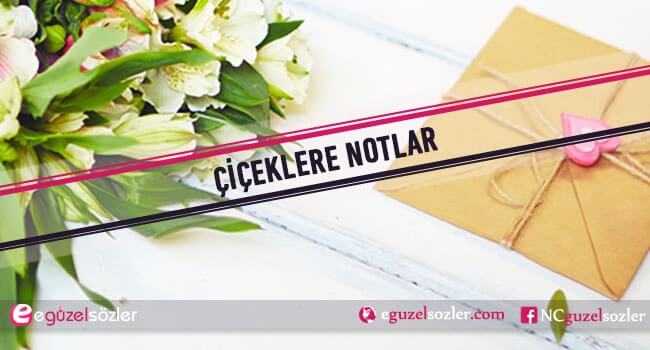 çiçeklere yazılan notlar